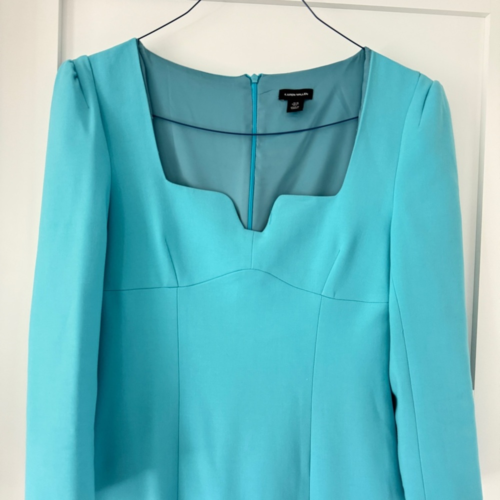 Karen Millen Elegant Blue Midi Dress - Picture 2 of 4